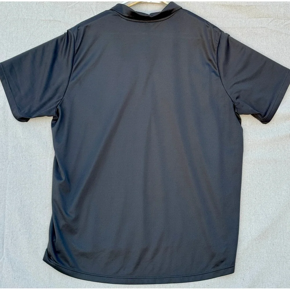 Adidas Mens Performance Polo Shirt Charcoal Grey Short Sleeve H30285 2XL